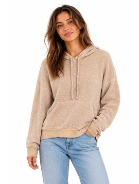 Soft Serve Cloud Cotton Hoodie M Oatmeal Boho Cozy Cabin Loungewear Gorpcore